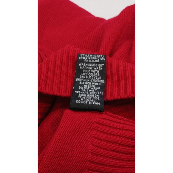 BY & BY Women's XL Knit Lace Up Long Sleeve Sweater Dress Red Acrylic NWT - Picture 5 of 8